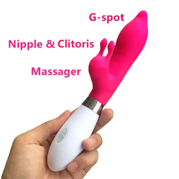 Jucărie sexuală Dual Vibrator Limba Linge Mamelonul Masaj Masturbari Masturbare Supt G-spot Vagin Silicon Baghetă Magică pentru Femeie