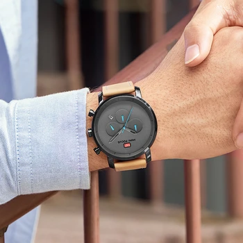 MINI FOCUS Ceasuri Mens 2019 Moda Cuarț Ceasuri Sport Pentru Barbati Multi-funcție Slim Barbati Ceas de Ceas din Piele pentru Bărbați ceasuri de Mînă