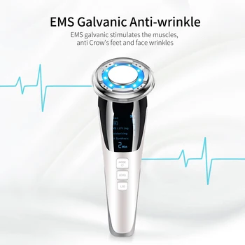 Frumusețea Întinerire Aparatul EMS de Lumină LED Terapie Vibrație Sonică Wrinkle Remover Masaj Facial Foton Funcția de Îngrijire a Feței