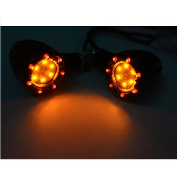 2 Perechi de Motociclete LED Amber Lampa Spate Semnalizare Față Frână lumini de Indicatori Pentru Harley Cafe Racer Pentru Kawasaki