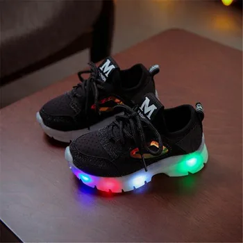 Nouă Copii de Lumină LED, pantofi Fete Baieti Luminos Adidași Student Sport Apartamente Baby Toddler Pantofi Copii Luminat 018