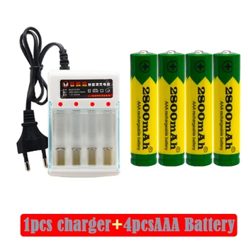 AAA Baterii Alcaline de 2800 MAH 1.5 V AAA baterie reîncărcabilă pentru Baterie de Control de la Distanță Jucărie Lumina Baterie Baterie+incarcator