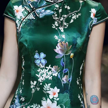 Supradimensionat Femei Chineze Qipao Petrecere de Nunta Rochii femei sexy lung cheongsam Chineză banchet rochie de mari dimensiuni 4XL
