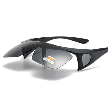 2020 Flip Up Polarizat ochelari de Soare Pentru Barbati Femei Plastic Cadru de Conducere de Pescuit Ochelari se Potrivesc Peste UV400 Obiectiv Acoperă Ochelari de Soare
