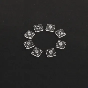 100sets 7mm Clear Plastic Mini Square Snap Butoane de Fixare Pentru Haine Papusa Accesorii Salopete Scutec Eșarfe