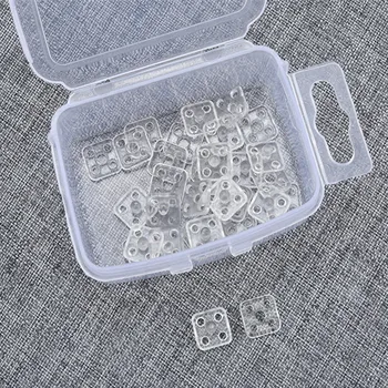100sets 7mm Clear Plastic Mini Square Snap Butoane de Fixare Pentru Haine Papusa Accesorii Salopete Scutec Eșarfe