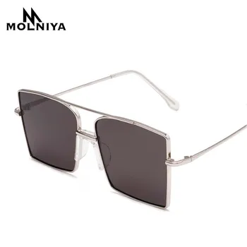 MOLNIYA Bărbați Piața Supradimensionat ochelari de Soare Femei de Metal Cadru de Mare de Moda Ocean de Lentile de Ochelari de Soare UV400 Brand de Ochelari de vedere