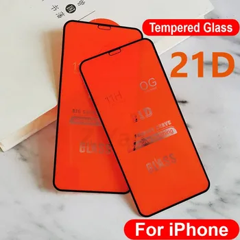 50pcs/lot 21D Ecran de Sticlă Protector Pentru iPhone 12 Mini 11 Pro Max XS X 8 7 6S Plus SE2 Complet Capacul Curbat din Sticla Temperata Pentru i12