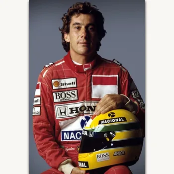 FX956 Ayrton Senna F1 Formula Grand Super Masina de Curse Super-Star Senna Poster de Arta Lumina de Mătase Pânză de Casă Cameră Perete de Imprimare Decor