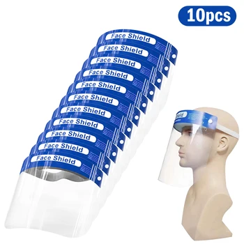 50/100BUC Masca de Protectie Transparent Față de Scutul Anti-ceață Masti de Fata Anti-ulei UV, Anti Praf Complet Transparent Pălărie Masca de Fata
