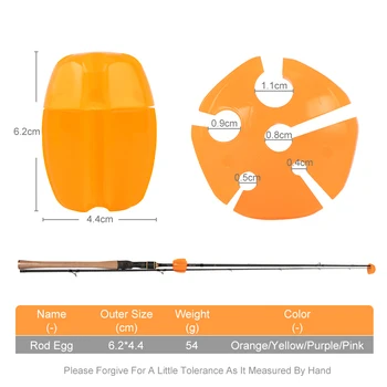 Regatul Portabil ROD-OU de Pescuit Instrumentul de Elasticitate Ridicat de Siliciu Material Conecta Cu Tija de Sus Sfat Corp Ferm Proteja Tije de Pescuit