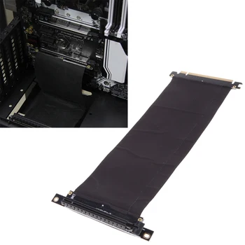 PCI Express PCIe3.0 16X la 16X Cablu Flexibil Card de Extensie Port Adaptor Unghi de 90 de Grade de Mare Viteză Extender Riser Card