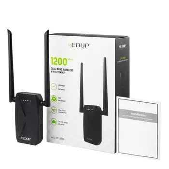 EDUP 1200Mbps Dual Band WiFi Range Extender Amplificator de Semnal fără Fir Amplificator de Semnal WiFi Repeater