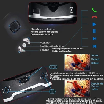VR Shinecon Caldoron Casca Ochelari 3D Realitate Virtuala Pentru iPhone, Smartphone Android Telefon Inteligent Ochelari Binoclu Casque