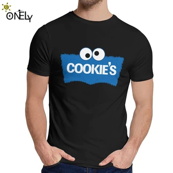 Cookie T-shirt Clasic Rotund Gât de Moda Streetwear Om Cookie Monster din Bumbac Plus Dimensiune T-Shirt