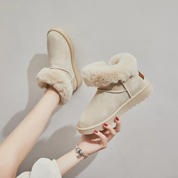 Belbello Iarna nou stil Super fierbinte snowshoes fata Elevilor îngroșa cald glezna cizme de Moda ține de cald confortabil pantofi Casual