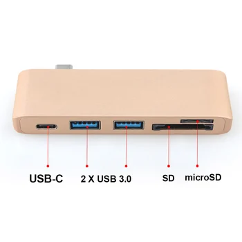 2020 C USB Hub La TF SD Cititor Slot Hub 3.0 PD Thunderbolt 3 C Hub USB Adaptor pentru MacBook Pro Air 12 13 15 16 2020 A2141