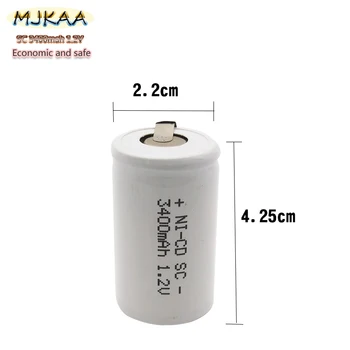 10-12buc Înaltă Calitate Baterie Reîncărcabilă Sub SC 1.2 v cu Tab 3400mah pentru Șurubelnițe Electrice, Unelte