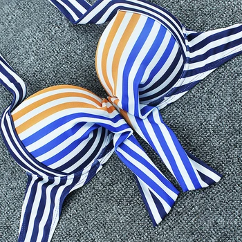 Dungi Talie Mare Plus Dimensiune Bikini Costume de baie Femei Sexy Push Up costume de Baie Costum de baie Pentru Femei Beachwear Două Piese de Vara XL