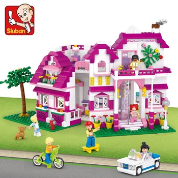 Sluban Bloc Fata de Vis Prieteni Sunshine Villa 726pcs de Învățământ Cărămizi Toy-Boy Nu cutie de vânzare cu amănuntul