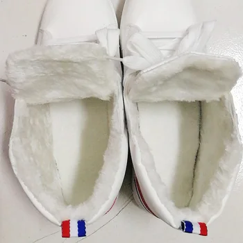 Alb Adidasi ghete Pentru Barbati de Iarna de Pluș Cizme din Piele Pantofi Adidași Confortabil Baieti Cizme Impermeabile 2020