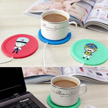 Creative USB Silicon Cald Gadget Desene animate subțire Cupa-Pad Cafea Bea Ceai usb Saltea de Încălzire Pad