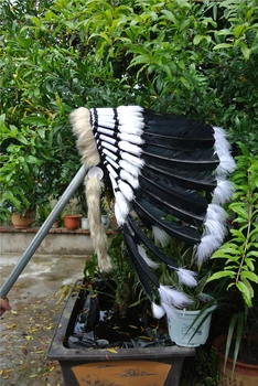 21inch mare indian cu Pene frizură replica făcut caciulita pene negre costume costum pentru petrecerea de halloween de aprovizionare