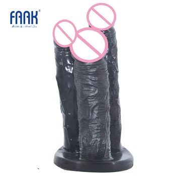 FAAK Unică de produse pentru sex de 3 Trei dildo-uri împreună penis realist pula mare, anal plug stimula vaginul de anus masaj lesbiene flirt