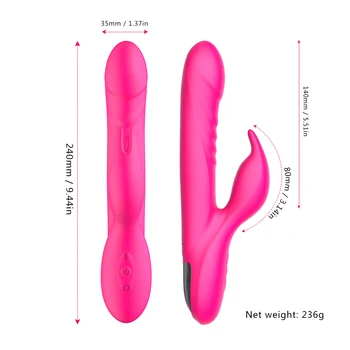 G Locului de Rotație Rabbit Vibrator Încălzire Penis artificial Vibratoare USB Reîncărcabilă Vagine Masturbari Masaj Orgasm Sex cu Produse pentru Femei