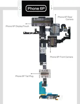 Ibridge Cablu de Măsurare Placa de baza Rezistenta la Tensiune de Semnal de Test de Extensie microfon pentru iphone 6/7/8/X