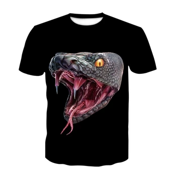 Noul T-shirt Imprimat 3D Șopârlă, Șarpe Tricou de Moda de Top Model Animal Drăguț Bărbați Și Femei de Îmbrăcăminte de Modă Tricou