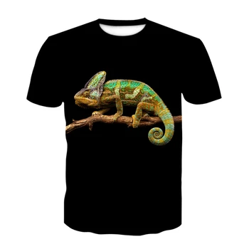 Noul T-shirt Imprimat 3D Șopârlă, Șarpe Tricou de Moda de Top Model Animal Drăguț Bărbați Și Femei de Îmbrăcăminte de Modă Tricou