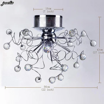 Fierbinte de vânzare de cristal candelabru tavan lumina AC 110v 220v luciu dormitor lampa
