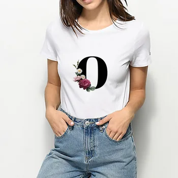 Punk, Hip-Hop New tricou Femei Versatil Streetwear Vintage Casual Drăguț Litera T-shirt L N O P M Grafic Tricou
