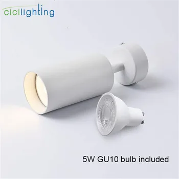 Modern 5W GU10 LED Urmări Spoturi COB Lămpi de Tavan Alb Negru Auriu Reglabil AC85-260V Corpuri de Iluminat Living Magazin