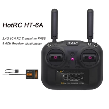 HOTRC HT-6A 2.4 G 6CH RC Transmițător FHSS & 6CH Receptor Cu Cutie Pentru FPV Drone Avion Rc Rc Masina Barca Rc