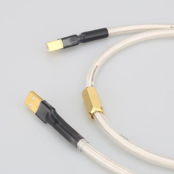 Noi Audiocrast A26 Argint placat cu QED Hifi Cablu usb de Înaltă Calitate 6N OCC Tip a-B DAC a Datelor prin Cablu USB
