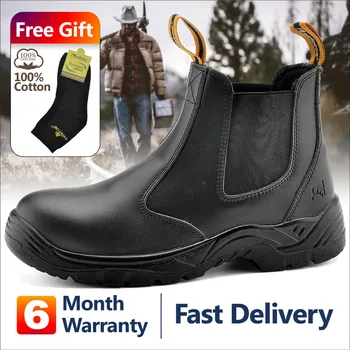 Safetoe Respirabil Greutate De Lumină De Siguranță Pantofi Pentru Bărbați Și Femei ,Alunecare Pe Munca, Cizme De Siguranță Cu Impermeabil Din Piele