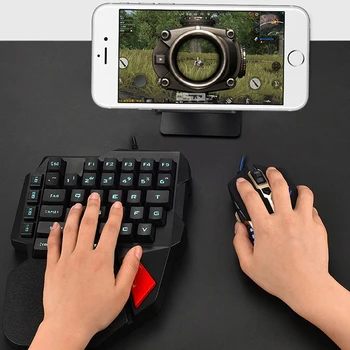 Mâna stângă Mici Tastatură Tastatură de Gaming K108 Mecanice cu O singură mână Tastatură Pentru PUBG Joc pentru telefonul Mobil