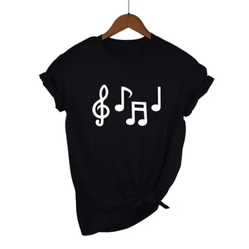 ONSEME frumoase note Muzicale tipărite tricou hip hop stil tricou Femei streetwear tricou femme vara Bluze Casual tricouri Q-44
