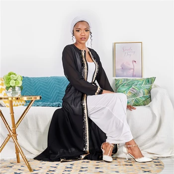 Eid Mubarak Dubai Abaya Kimono Cardigan Hijab Rochie Musulman Abayas Femei Caftan Islam Îmbrăcăminte Robe Longue Femme Musulman De Modul