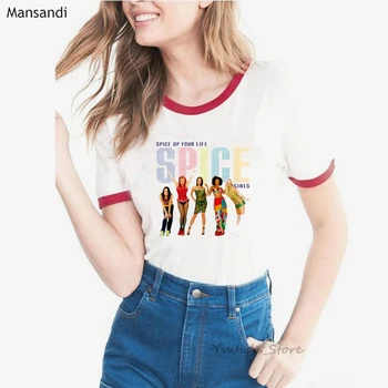 Spice Girls T-Shirt femei vara 2019 vogue tricou femme harajuku tricou grafic teuri pentru femei 90 estetice haine femei t-shirt