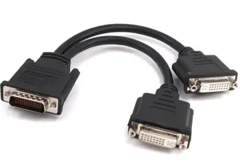 DMS59 DMS-59 59Pin DVI tata la 2 x DVI 24+5 de sex Feminin Convertor Adaptor Dual Link Video Splitter Cablu pentru Monitor Dublu Sistem de 59