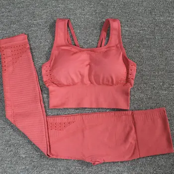 24 Culoare 2pc/Set Costume de Sport fără Sudură Yoga Set pentru Femei Îmbrăcăminte de Fitness Sport sală de Gimnastică Jambiere Căptușit cu Push-up Strappy Sutien de Sport