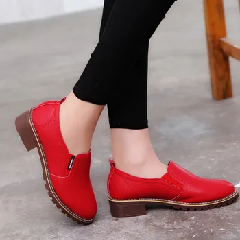 2019 Noi Femei Pantofi Plat Rotund Toe Dantela-Up Pantofi Oxford Femei din Piele Femei Pantofi Brogue Transport Gratuit tyu89