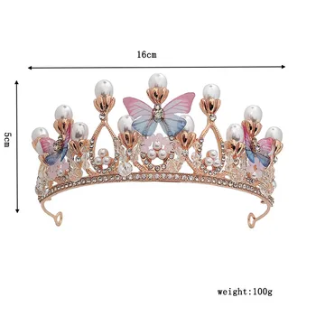 CC Diademe și Coroane Hairband Păr Bijuterii de Logodna Accesorii de Nunta pentru Mireasa Crown Formă de Fluture Fete frumoase Cadouri YQ16