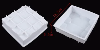 3PCS Silicon Tort Mucegai Diamant Inima 3D TRIANGULAȚIE Lava Mousse de Matrite Pan Înghețată Ciocolată Desert Bakeware Geometrice