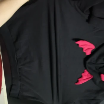 Harajuku Fleece Hanorac Femei Diavolul Aripa Maneca Lunga Liber Pulover Casual Cu Glugă Gotic Streetwear Chestii Drăguț Hanorace Femei