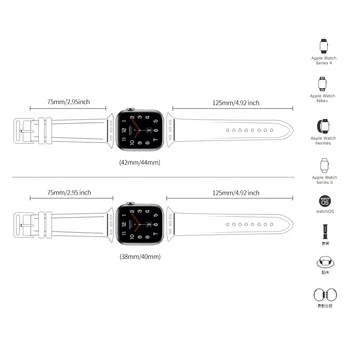 Howk Trupa Ceas pentru Apple Watch Seria 4 3 2 1 38mm 40mm 42mm 44mm Brățară Accesorii Inteligente Încheietura mâinii pentru Apple Watch Herme Benzi