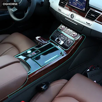 Auto-Vindecare TPU Autocolant Auto Interior Consola Centrala Display Viteze Panoul de Clar Transparent Folie Protectoare Pentru Audi A8 2012-2019